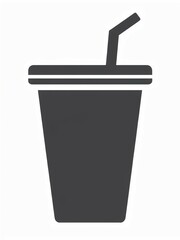 drink cup icon with straw, simple beverage cup symbol, soft drink pictogram,  beverage, soda, juice, coffee, straw, lid, takeaway, fastfood, refreshment, disposable, plastic, paper, restaurant, caf&eacute;, 