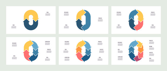 Business infographic template. Pie charts with options, steps. Vector chart.