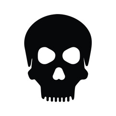 Simple Black Skull Silhouette Design for Graphic vector art Design