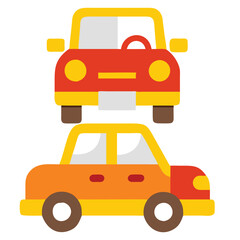 High-Quality Cartoon Car Vector Design Cute Colorful Car Illustration Funny Vehicle Clipart for Kids Digital Art, Racing, Classic, and Modern Car Graphics, Car logo, Bold cartoon car art