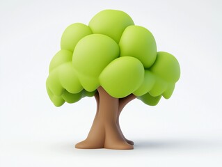 3d Tree cartoon icon