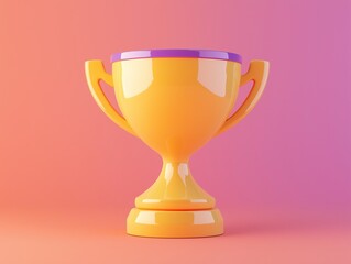 Fototapeta premium 3d Trophy cartoon icon