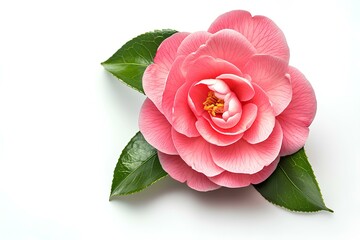 a camellia isolated on white background 