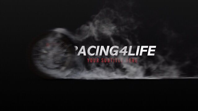 Racing Wheels Smoking Tires Burnout Title Intro
