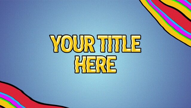 Retro Colored Wobble Text & Title