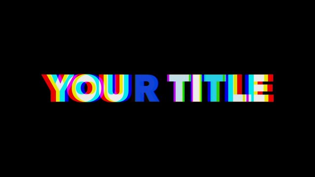 Clean RGB Glitch Title Intro Animation