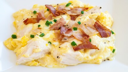 Scrumptious Chicken and Bacon Breakfast Scramble