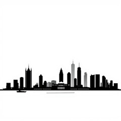 Naklejka premium Brussels city skyline belgium isolated on transparent background silhouetted skyline cityscape architecture illustration building city vector