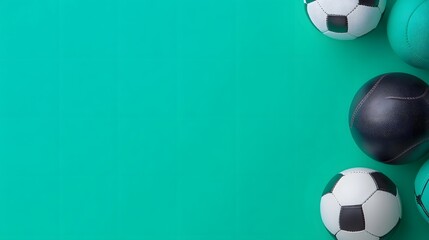 Obraz premium Vibrant Sports-Themed Abstract Background with Minimal Equipment Outlines