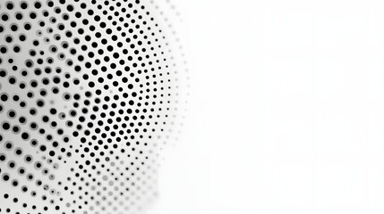 Circular Halftone Gradient Pattern on White Background