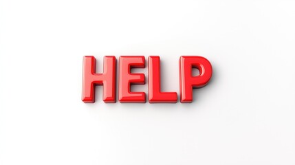 Fototapeta premium Modern 3D glossy red word 