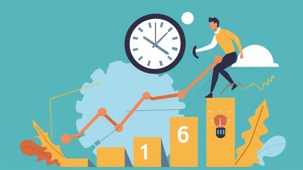 Business manager setting quarterly goals 