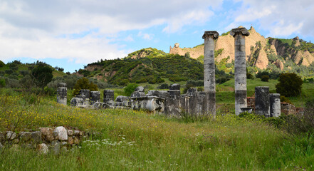 Fototapeta premium Sardes Ancient City in Manisa, Turkey.