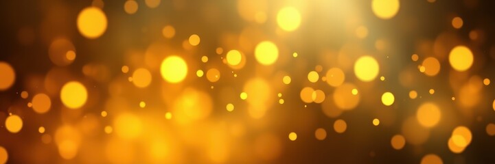 A warm, blurry background of golden lights