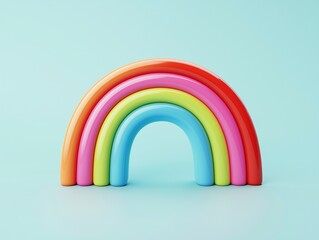 Fototapeta premium 3d Rainbow cartoon icon