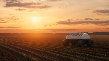 Obraz premium Solar-Powered Water Pumping System for Sustainable Agriculture in Rural Landscape