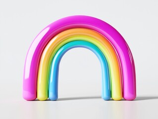 Fototapeta premium 3d Rainbow cartoon icon