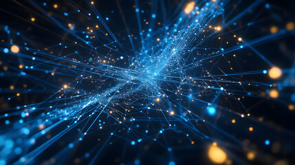 Naklejka premium Big data and AI integration for smart manufacturing, optimizing production lines with real-time data and predictive maintenance systems.