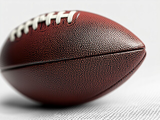 Fototapeta premium High-quality close-up image of an American football on a white background.