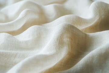 Subtle linen fabric texture in neutral tones offers a calming and natural aesthetic for various design projects