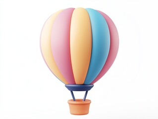 3d Hot Air Balloon cartoon icon