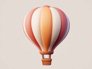 Obraz premium 3d Hot Air Balloon cartoon icon