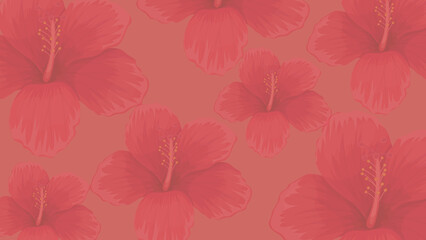 red hibiscus flower, red background, color backdrop