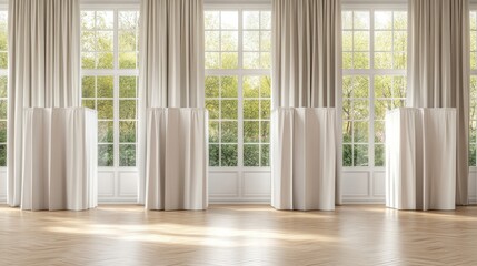 Fototapeta premium Bright Modern Space with Natural Light and Clean Tones