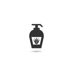 Hand cream or soap with aloe icon shadow