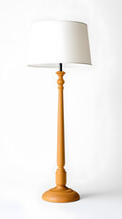 Fototapeta premium Tall slender floor lamp isolated on a white background