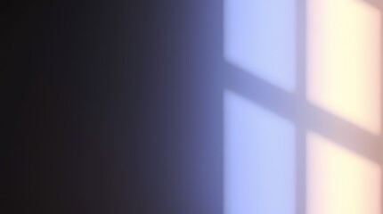 Light through a window casting soft shadows in a quiet room during sunset hours. Generative AI