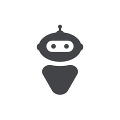 Artificial intelligence chat bot image icon isolated on white background