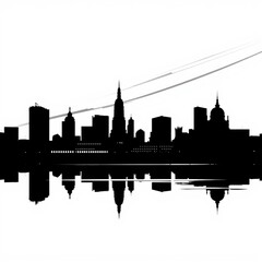 Obraz premium Shattered kremlin spires in bleak deserted moscow square silhouetted skyline cityscape architecture illustration building city vector