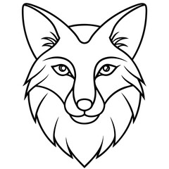 Elegant Fox Head Vector in One-Line Design