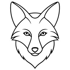 Elegant Fox Head Vector in One-Line Design