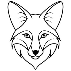 Elegant Fox Head Vector in One-Line Design