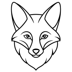 Elegant Fox Head Vector in One-Line Design