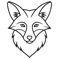 Elegant Fox Head Vector in One-Line Design