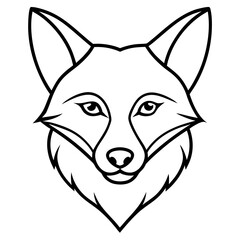 Elegant Fox Head Vector in One-Line Design
