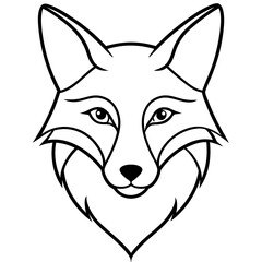 Elegant Fox Head Vector in One-Line Design