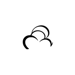 Abstract Cloud Formation: A Minimalist Line Drawing of Clouds, Symbolizing Weather, Nature, and the Environment