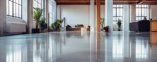 Obraz premium Construction workers standing in modern unfinished building