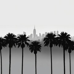 Skyline silhouetted skyline cityscape architecture illustration building city vector