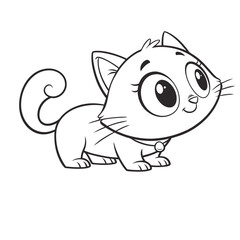 cat coloring page , kdp