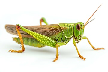 Fototapeta premium a grasshopper isolated on white background 