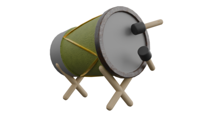 isolates 3D icon Render of Bedug Drum