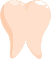 Cartoon illustration of a healthy tooth emphasizing the importance of dental hygiene