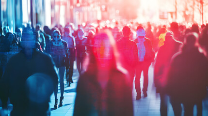 Facial recognition with AI for crowd control, identifying individuals in large gatherings and enhancing security measures for public events and stadiums.