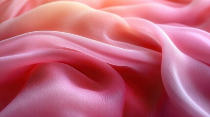 Obraz premium Delicate pink fabric waves creating a soft and elegant abstract background