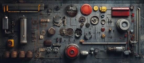 Industrial Parts Panel Factory Background